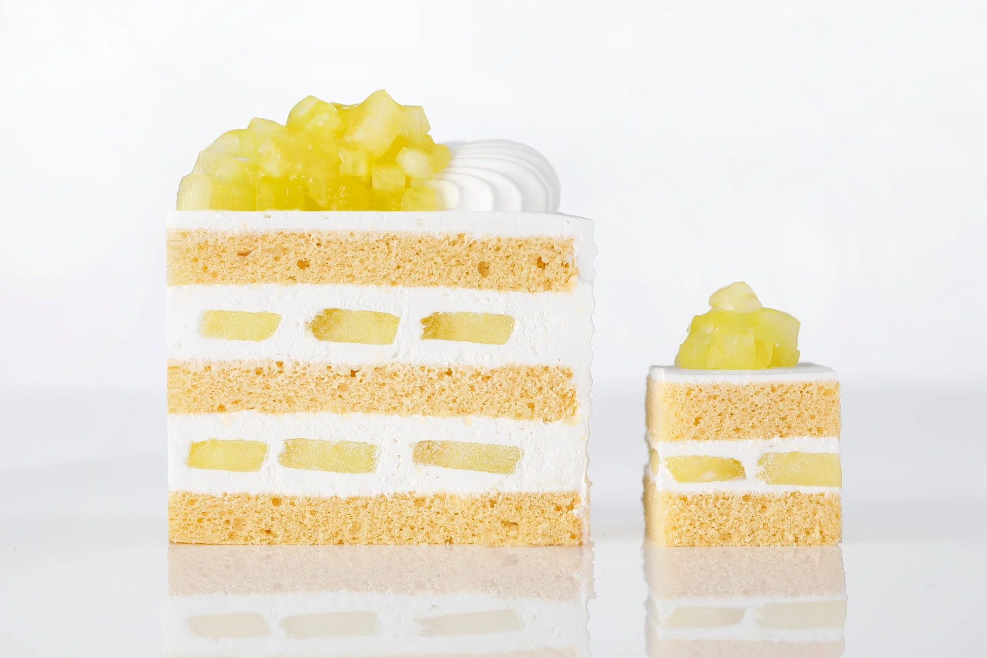 ショートケーキの断面