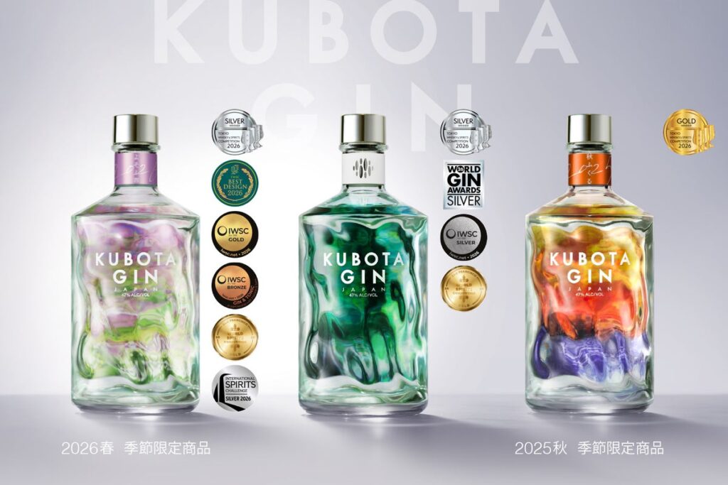 「ＫＵＢＯＴＡ ＧＩＮ」ブランド3商品が2026年に国内外5つの品評会で計10メダル・1特別賞を獲得