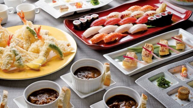 【明治記念館】忘年会・新年会におすすめ!鮨・天麩羅・鉄板焼「羽衣」の飲み放題付き宴会プラン!4名様からの宴席メニューをご提供中!