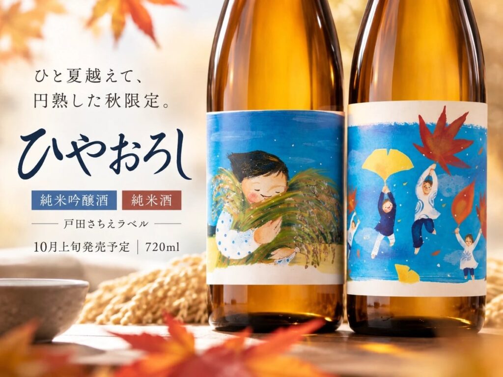 [世嬉の一酒造]作家 戸田さちえさんとコラボした秋のひやおろし日本酒